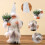 Christmas tabletop decorations Santa Claus white ornaments 4