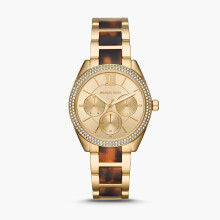 Michael Kors MK7133 Janelle Chronograph Gold Dial Two Tone Ladies Watch