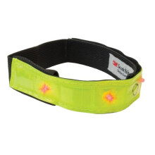 WOWOW Reflecterende armbanden + Rode LED - Geel
