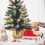 Christmas Tree Baubles Sky Blue 1.2In 36PCS 6