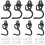 Steel Garage Storage Hooks Wall Mounted 16PCS 1