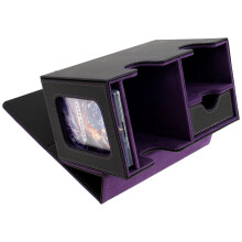 FUYGRCJ Scatola porta carte magnetica, grande capacità per carte collezionabili, compatibile con carte singole e doppie con bustine protettive,
