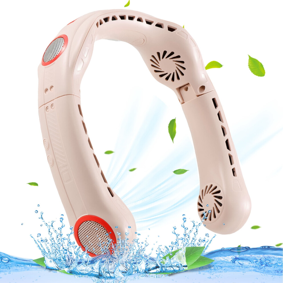 Portable Neck Fan 5000Mah 3-Speed 4-Turbine Quiet 9178400464102
