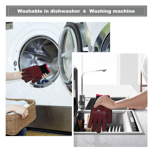 Heat-Resistant Gloves with Silicone Bumps 1 Pair 2
