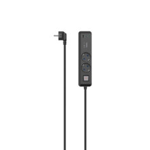 Multiprise, 2 prises, USB-C/A 65W, PD, interrupteur, 1,4 m, nre/grise
