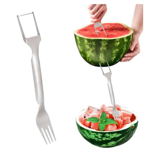 Stainless Steel Watermelon Slicer Fork 2-in-1 1