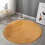 Kafsov short pile round rug, non-shedding, 40 in, yellow 7