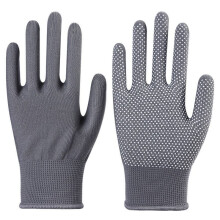 Nylon Work Gloves, Non-Slip, Wear-Resistant, Packaging,Protection, Breathable, Construction Site, Labor Protection Grey