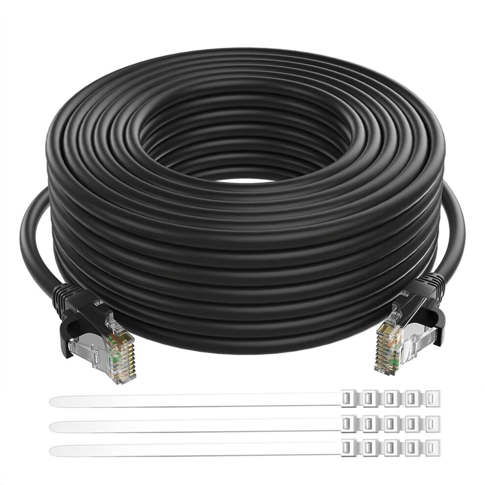 Cat 6 Ethernet Cable 25 Feet Black 9336866026023