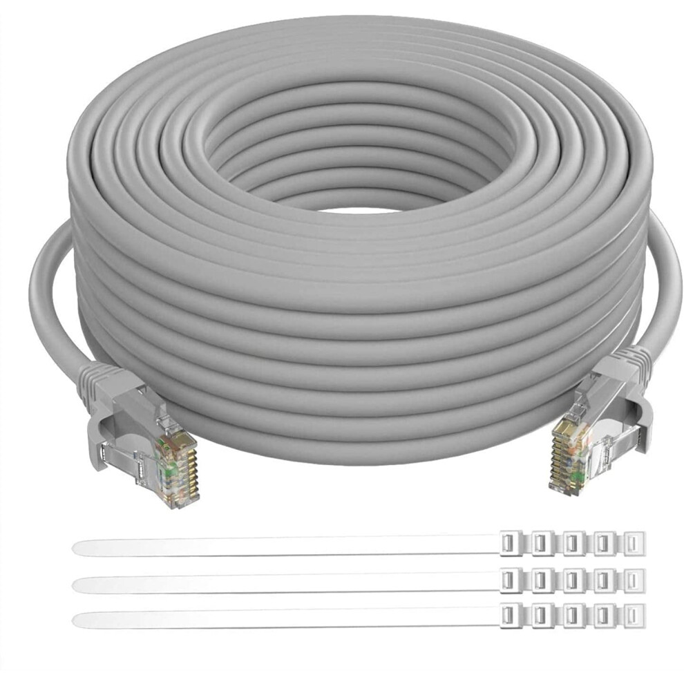 Cat 6 Ethernet Cable 30 Feet Gray 9336866026085
