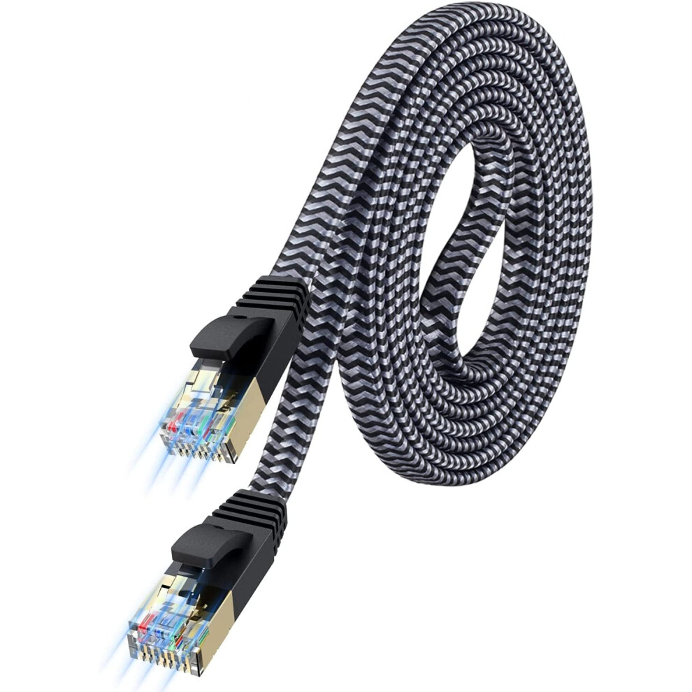 Cat 7 Ethernet Cable Nylon Braided 10 Ft 9336866026061