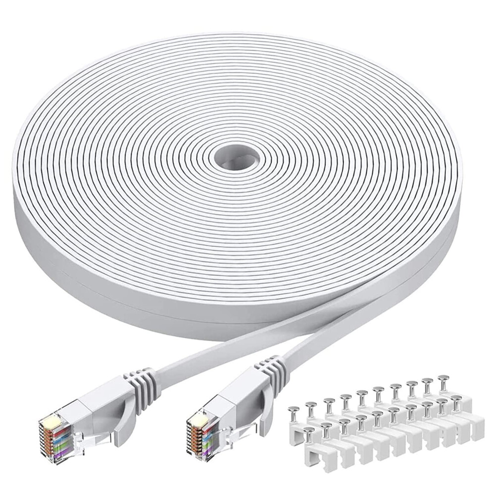 Cat6 Ethernet Cable 60 Ft White 9336866027327