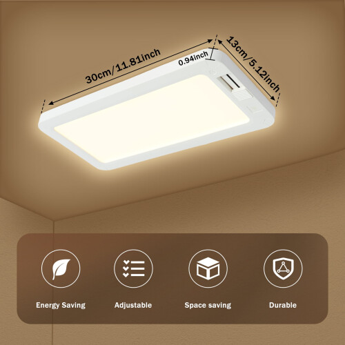 Plafoniere a LED Grusce per camper, bianche, 2 pezzi 2