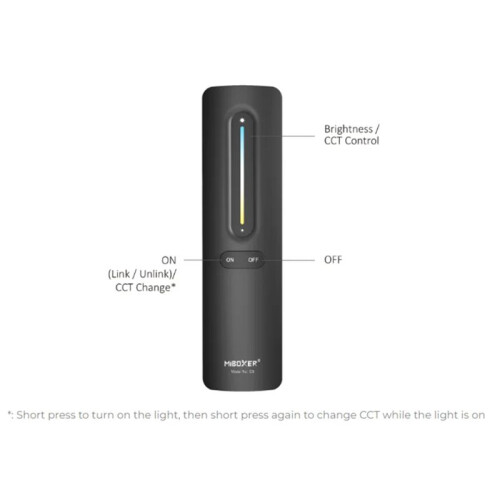 Miboxer 2.4G RF Wireless Remote Controller Brightness Adjustable Lighting Color Temperature RGB+CCT Magnetic Mount C6