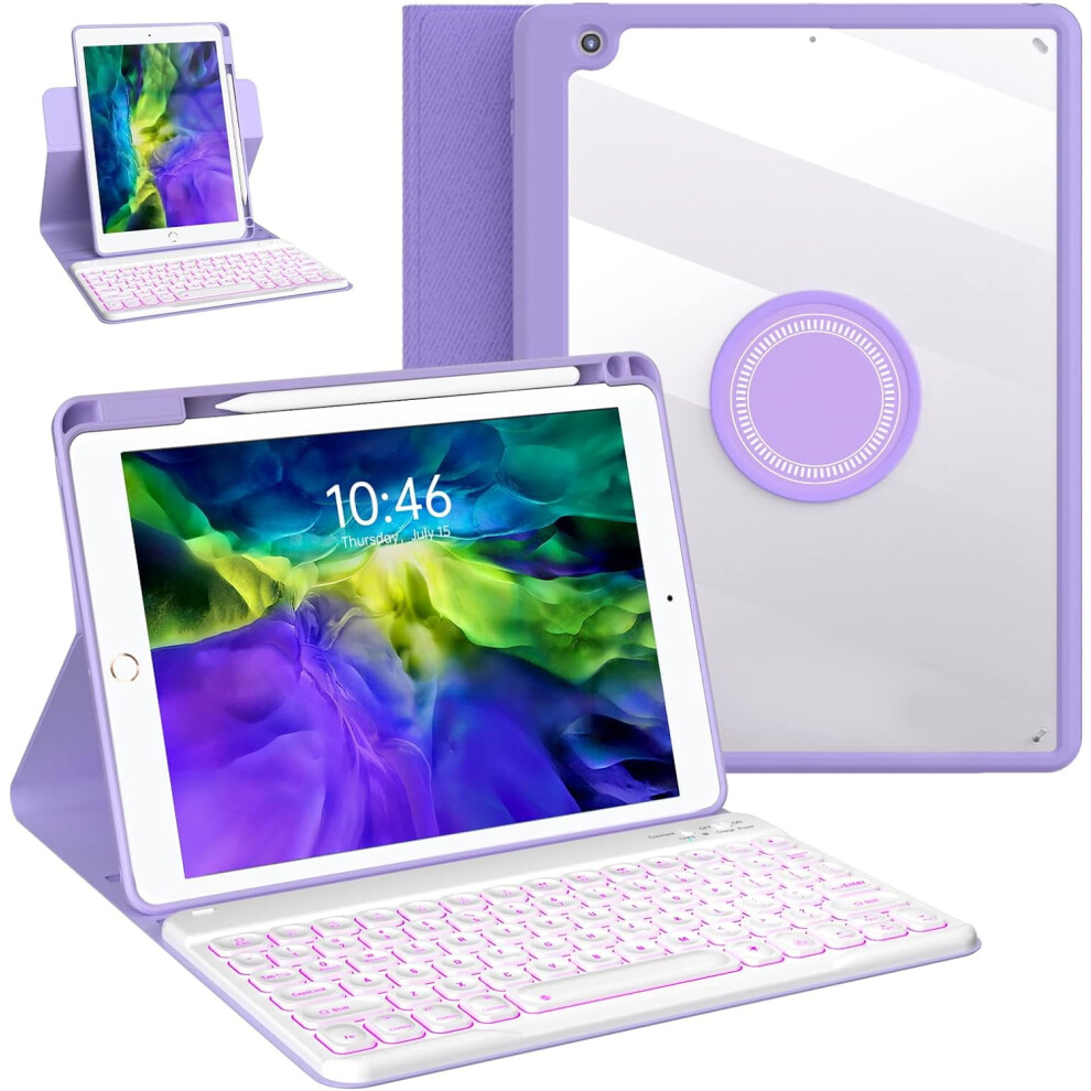 Ipad 10.2 Inch Case With Detachable Backlit Keyboard For 9336866037944