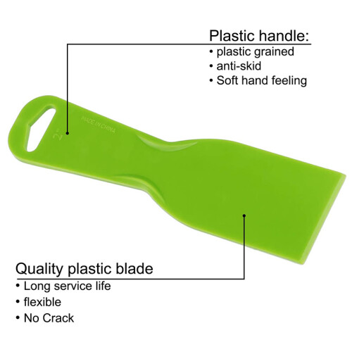 5 Pieces Plastic Putty Knife Set Flexible Paint Scrapers Tool for Spackling, Patching, Decals, Wallpaper, Baking, Wall 1