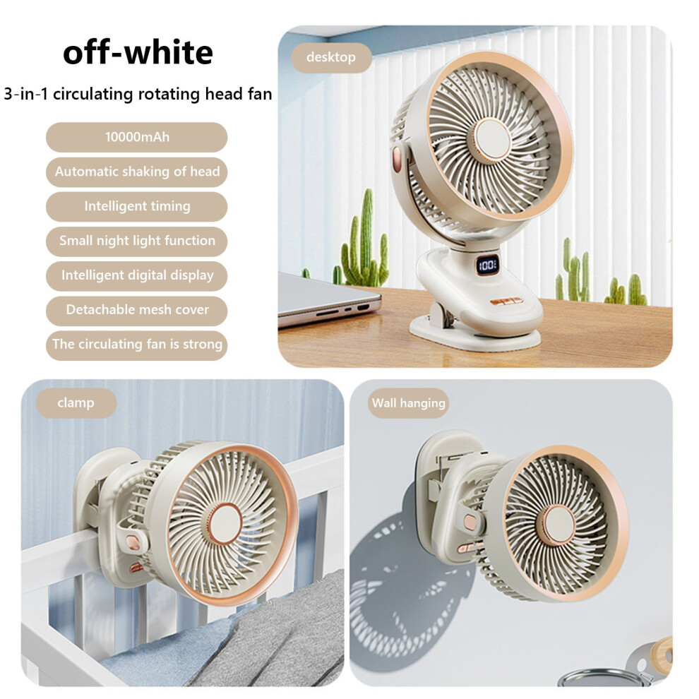 Fankiway Clip-On Circulating Fan With Night Light, Portable 917087808699