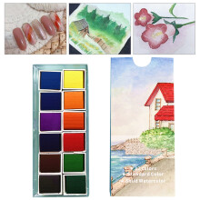 Giyblacko glitter watercolor paint set 12 colors