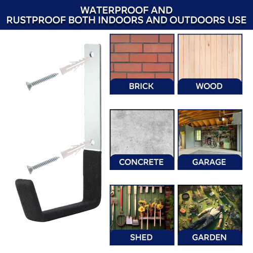 Garage Hooks Heavy Duty for Ladder, Cord, Tools 2