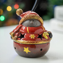 Christmas incense burner ceramic front door decoration