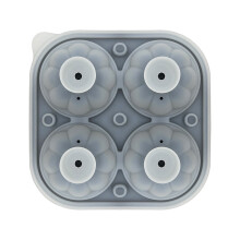 Fankiway Ice Cube Tray 4-Cavity with Cover