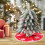 Fankiway Mini Flocked Christmas Tree Decorations 6 Pack 5