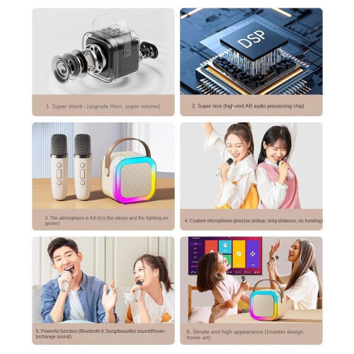 Bluetooth Speaker with Microphone for Outdoor Streaming and 1