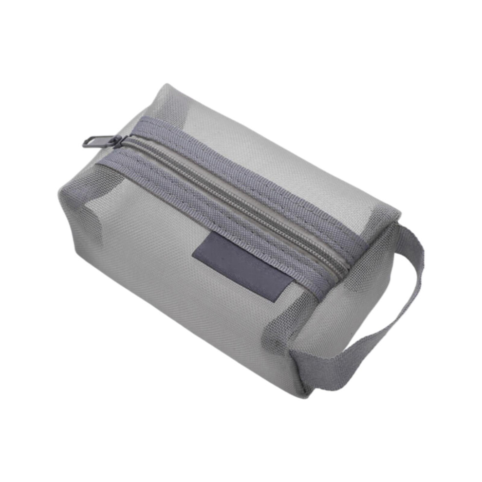 Portable mesh makeup bag with zipper 1 piece