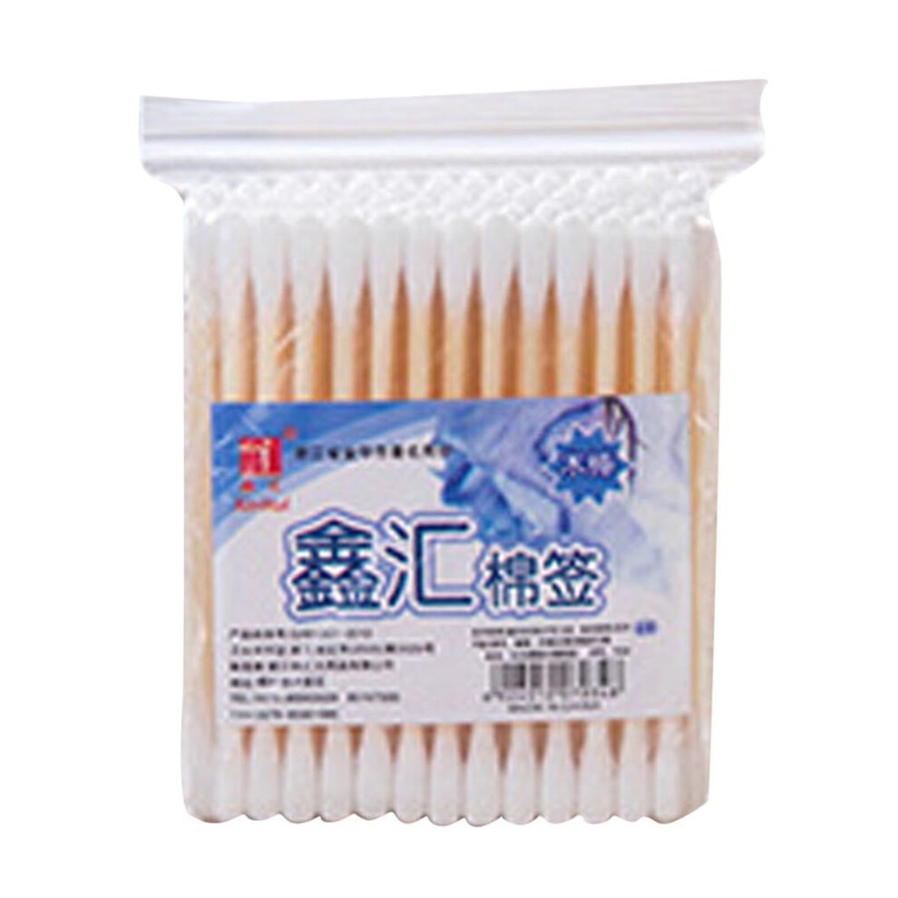 Wooden Cleansing Cotton Swab Double-headed 100 pcs