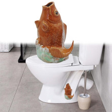Ceramic toilet cap frog fish turtle design for tall toilets