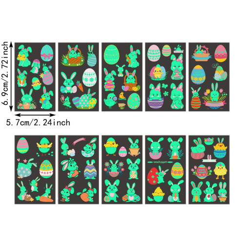 Easter Temporary Tattoos for Kids 10 Sheets 2