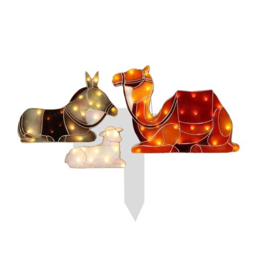 Acrylic Sheep and Camels Garden Decor Set