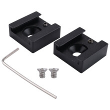 Koudeschoenbevestiging Aluminium Adapterbeugel Flitsschoen met 1/4 Schroefdraad voor Camerakooi Flitsschoenbevestiging (2 STUKS)