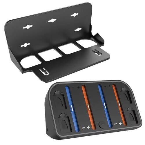 Wall Mount Charger Dock for  2 for  Controller Charging Station with 4 Game Slots Charges to 4 Controllers