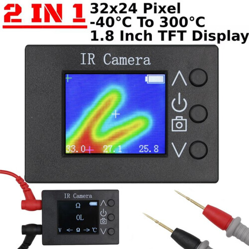 Multímetro Termovisor Infravermelho IR com Tela TFT de 1,8 Polegadas, 32x24 Pixels, Câmera IR para Pontos de Alta/Baixa Temperatura 1