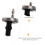 Toilet Hinge Repair Kit Black Universal 2 pcs 2