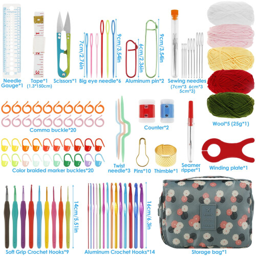 FUYGRCJ crochet kit for beginners 107 pcs 1