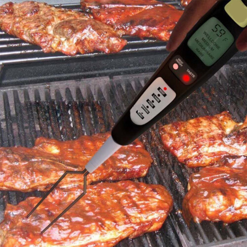 Digital Pyrometer Meat Thermometer with LCD Display and 5 2