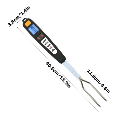 Digital Pyrometer Meat Thermometer with LCD Display and 5 1