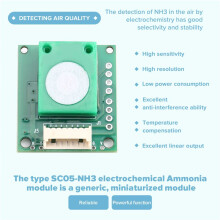 Elektrochemische Nh3-Ammoniakgassensor, Binnenluchtkwaliteit, Milieumonitoring Sc05-Nh3, Willekeurige Kleuren