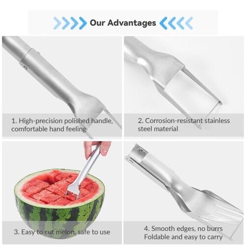 Watermelon Slicer Fork 3-Pack Stainless Steel 1