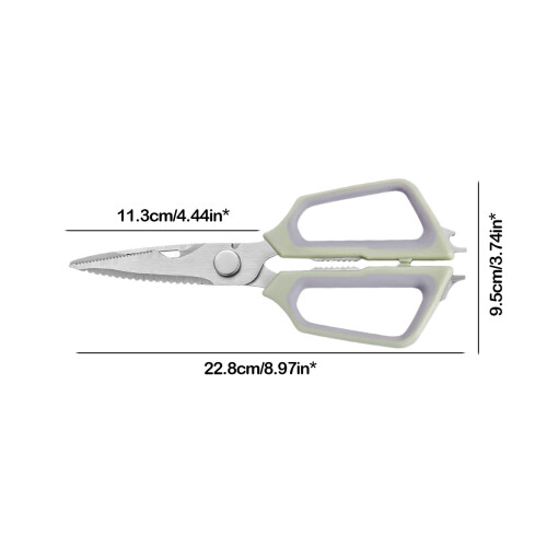 Ciseaux de cuisine robustes en acier inoxydable 23 cm 2