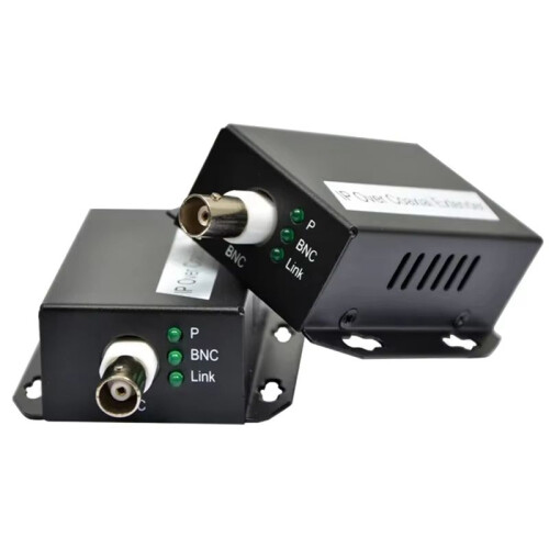 1Pair Ethernet IP Extender over Coax HD Network Kit EOC Coaxial Cable Transmission Extender for Security CCTV Cameras