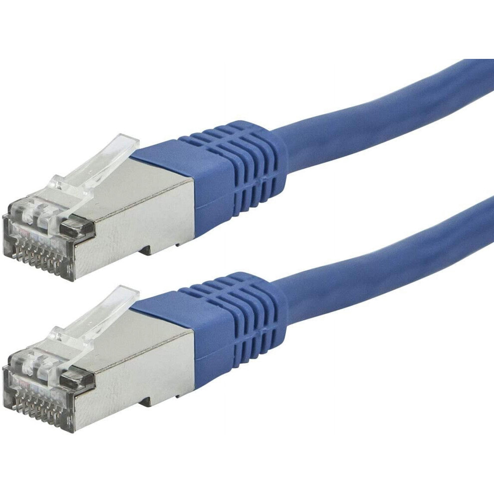 Cat6a Ethernet Patch Cable 10 Feet Stp Blue 9336866024371