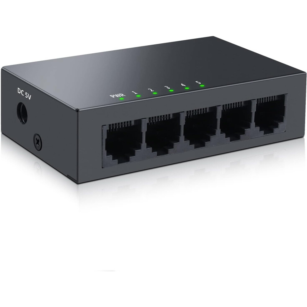 5-Port Gigabit Ethernet Switch Mini Metal Fanless Desktop 9336866027594