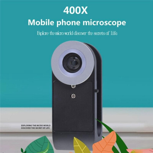 E1PC Microscope 400x  Microscope Built-in Battery for Smartphone Camera Magnifier LED Micro-Lens Microscope 1