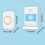 Wireless Doorbell Vibrating Colorful Flashing Lithium 2