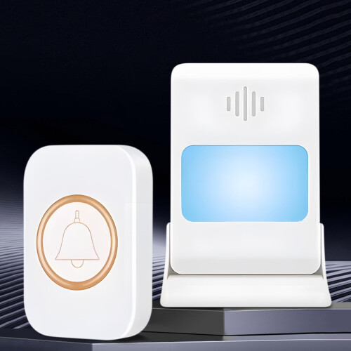 Wireless Doorbell Vibrating Colorful Flashing Lithium 2