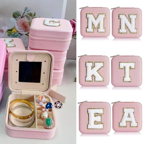 Κουτί οργάνωσης κοσμημάτων Hesroicy Alphabet Decor - Θήκη αποθήκευσης πολλαπλών πλεγμάτων 1