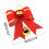 Christmas tree bow red and gold 6 pieces 2
